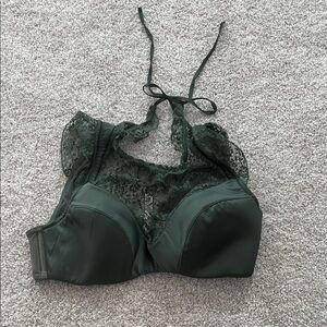Victoria's Secret Dark Green Lace Bralette